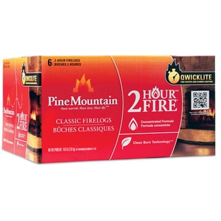Pine Mountain 4152501201 2 Hour Burn Time Traditional Fire Log; Pack - 6